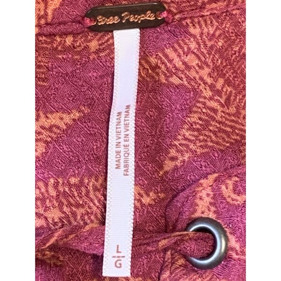 Urban Outfitters Free People Large Women Long Sleeve Boho Tunic Top Blouse New - Picture 7 of 10